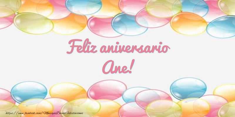 Felicitaciones de aniversario - Feliz aniversario Ane!