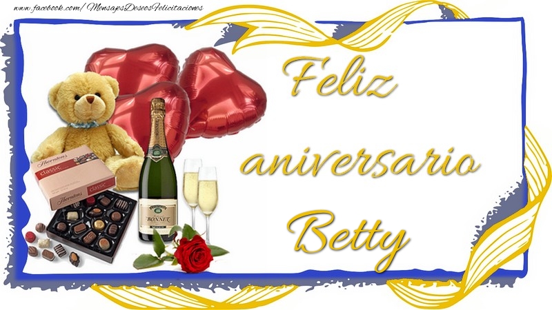 Felicitaciones de aniversario - Feliz aniversario Betty