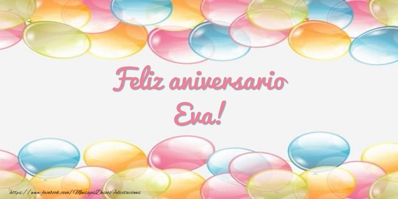 Felicitaciones de aniversario - Feliz aniversario Eva!