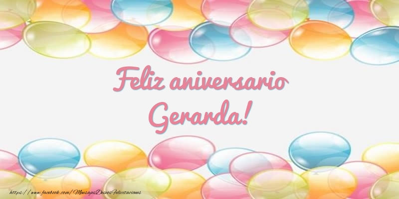 Felicitaciones de aniversario - Feliz aniversario Gerarda!