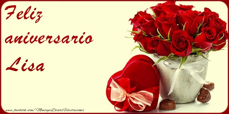 Felicitaciones de aniversario - Rosas | Feliz Aniversario Lisa!