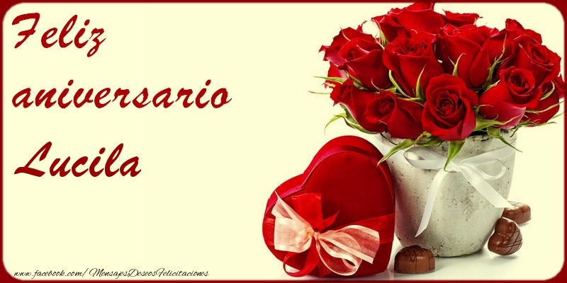Felicitaciones de aniversario - Rosas | Feliz Aniversario Lucila!