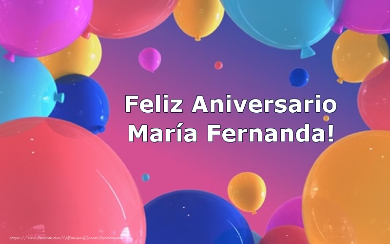Felicitaciones de aniversario - Feliz Aniversario María Fernanda!