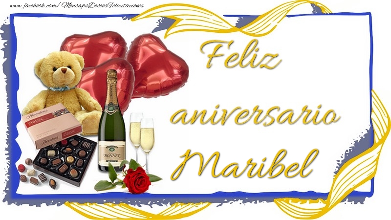 Felicitaciones de aniversario - Feliz aniversario Maribel