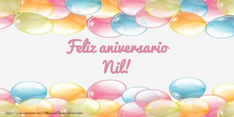 Felicitaciones de aniversario - Feliz aniversario Nil!