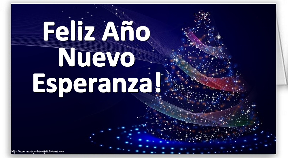 Felicitaciones de Año Nuevo - Feliz Año Nuevo Esperanza!