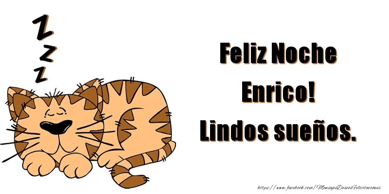 Felicitaciones de buenas noches - Animación | Feliz Noche Enrico! Lindos sueños.