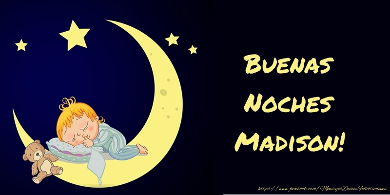 Felicitaciones de buenas noches - Animación & Luna | Buenas Noches Madison!