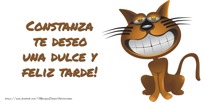 Felicitaciones de buenas tardes - Constanza te deseo una dulce y feliz tarde!