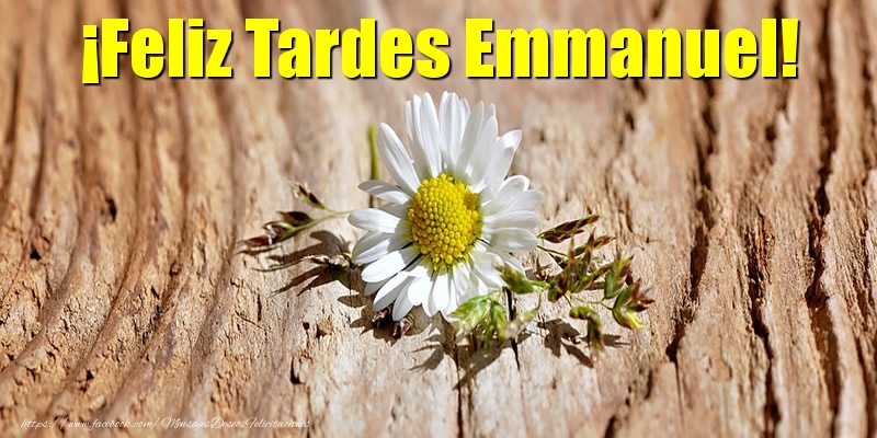 Felicitaciones de buenas tardes - ¡Feliz Tardes Emmanuel!