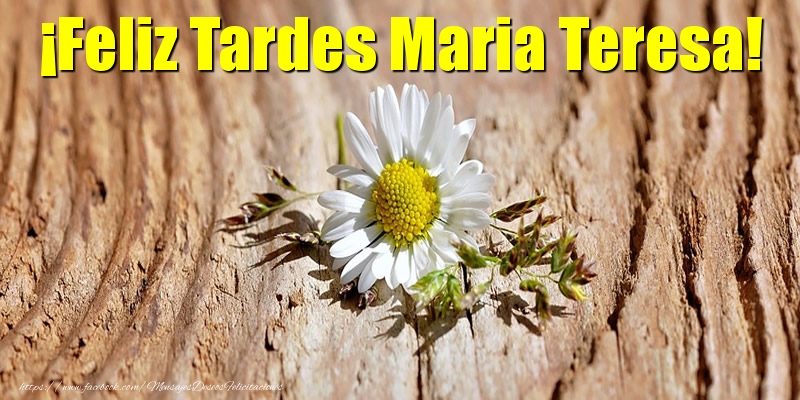 Felicitaciones de buenas tardes - ¡Feliz Tardes Maria Teresa!