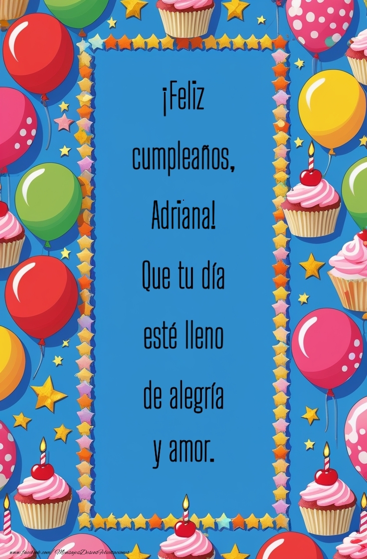 Felicitaciones de cumpleaños - Globos & Tartas | Tarjeta de felicitación personalizada con nombre