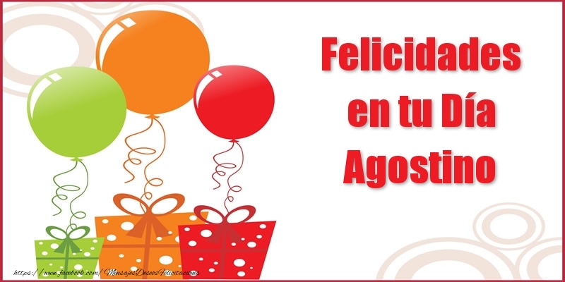 Felicitaciones de cumpleaños - Globos | Felicidades en tu Día Agostino
