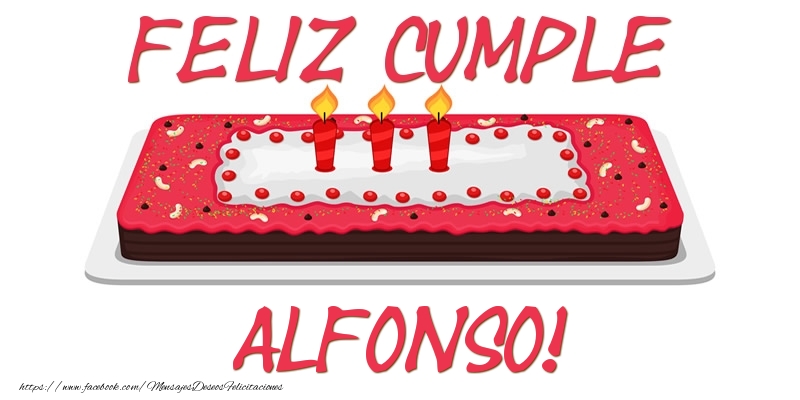 Felicitaciones de cumpleaños - Tartas | Feliz Cumple Alfonso!