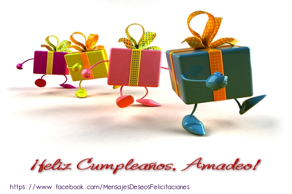Felicitaciones de cumpleaños - ¡Feliz cumpleaños, Amadeo!