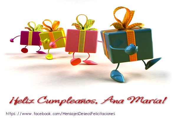 Felicitaciones de cumpleaños - Regalo | ¡Feliz cumpleaños, Ana María!
