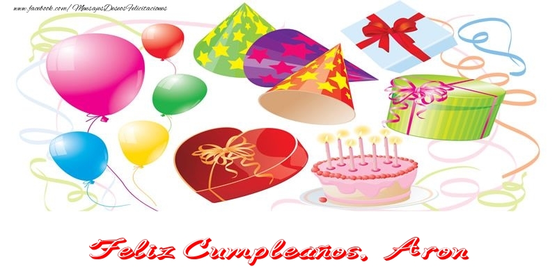 Felicitaciones de cumpleaños - Globos & Regalo & Tartas | Feliz Cumpleaños Aron!