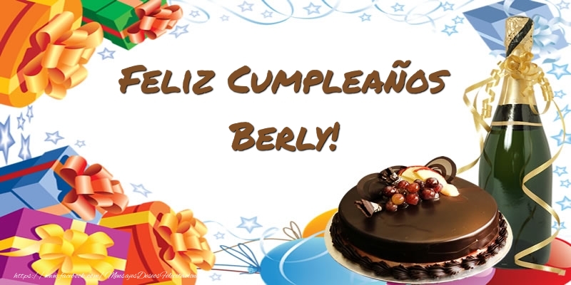 Felicitaciones de cumpleaños - Champán & Tartas & Hombres | Feliz Cumpleaños Berly!