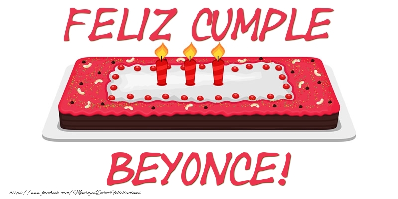 Felicitaciones de cumpleaños - Tartas | Feliz Cumple Beyonce!