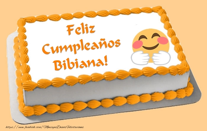 Felicitaciones de cumpleaños - Tartas | Tarta Feliz Cumpleaños Bibiana!