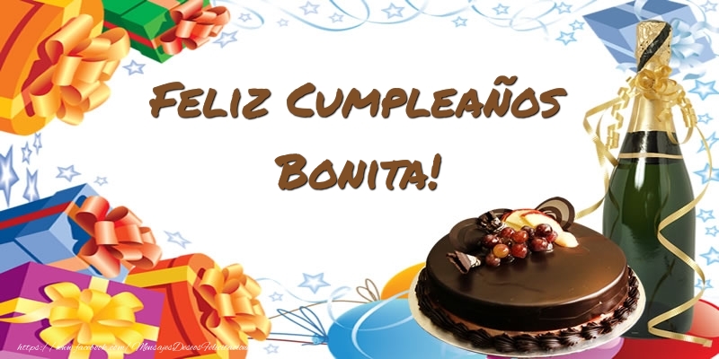 Felicitaciones de cumpleaños - Champán & Tartas & Hombres | Feliz Cumpleaños Bonita!