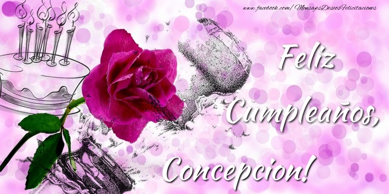 Felicitaciones de cumpleaños - Champán & Flores & Hombres & Mujers | Feliz Cumpleaños, Concepcion!