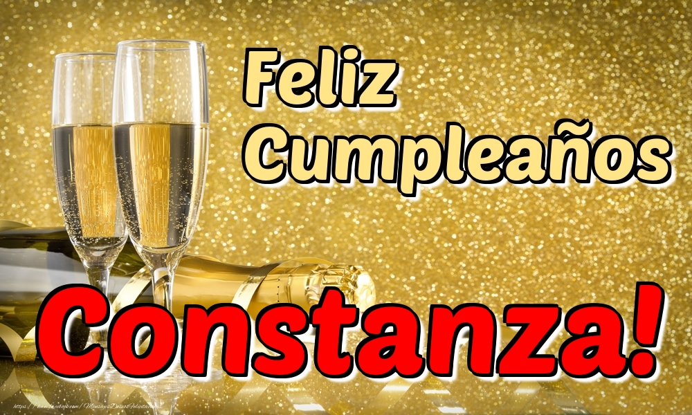Felicitaciones de cumpleaños - Champán & Hombres | Feliz Cumpleaños Constanza!