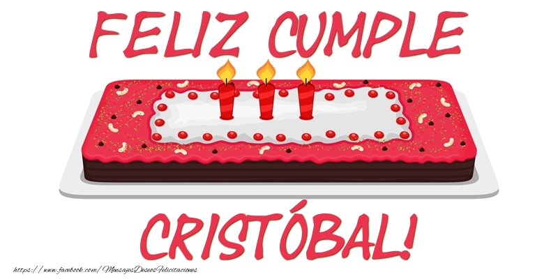 Felicitaciones de cumpleaños - Tartas | Feliz Cumple Cristóbal!