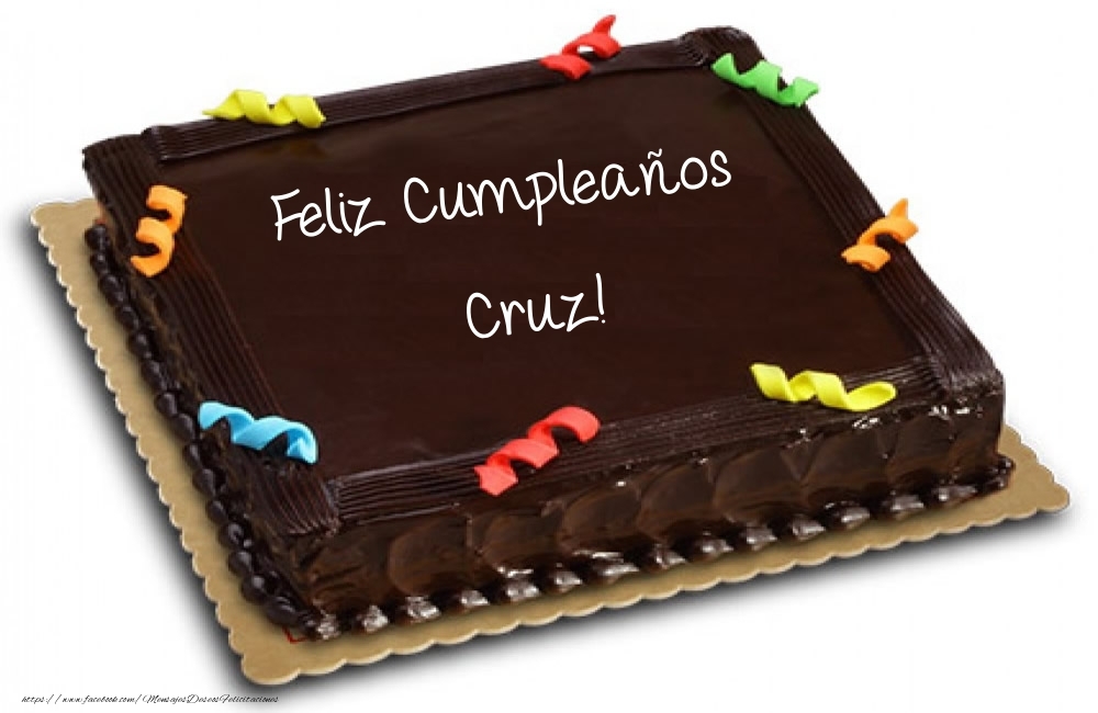 Felicitaciones de cumpleaños -  Tartas - Feliz Cumpleaños Cruz!