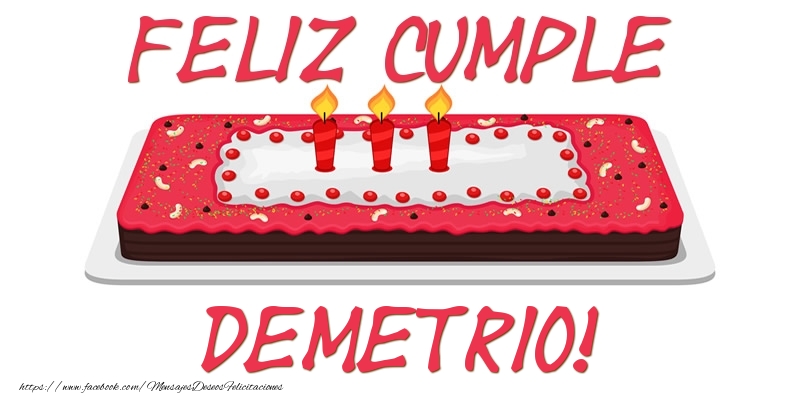 Felicitaciones de cumpleaños - Tartas | Feliz Cumple Demetrio!