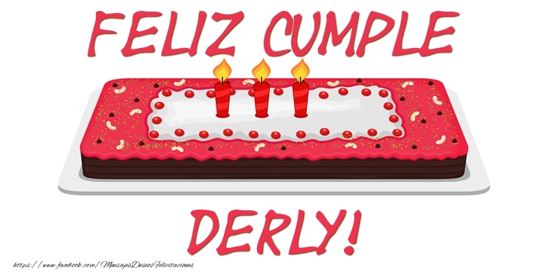 Felicitaciones de cumpleaños - Tartas | Feliz Cumple Derly!