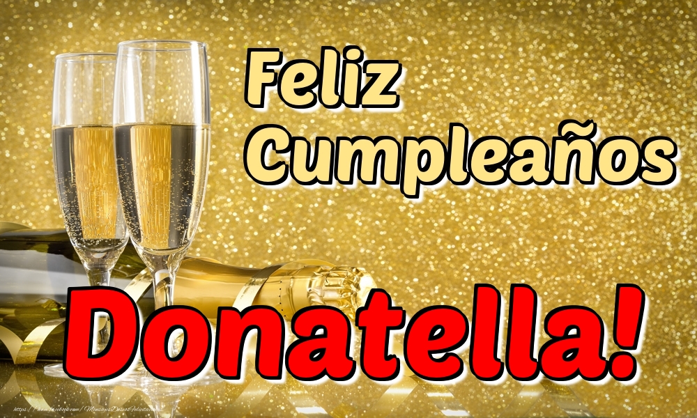 Felicitaciones de cumpleaños - Champán & Hombres | Feliz Cumpleaños Donatella!
