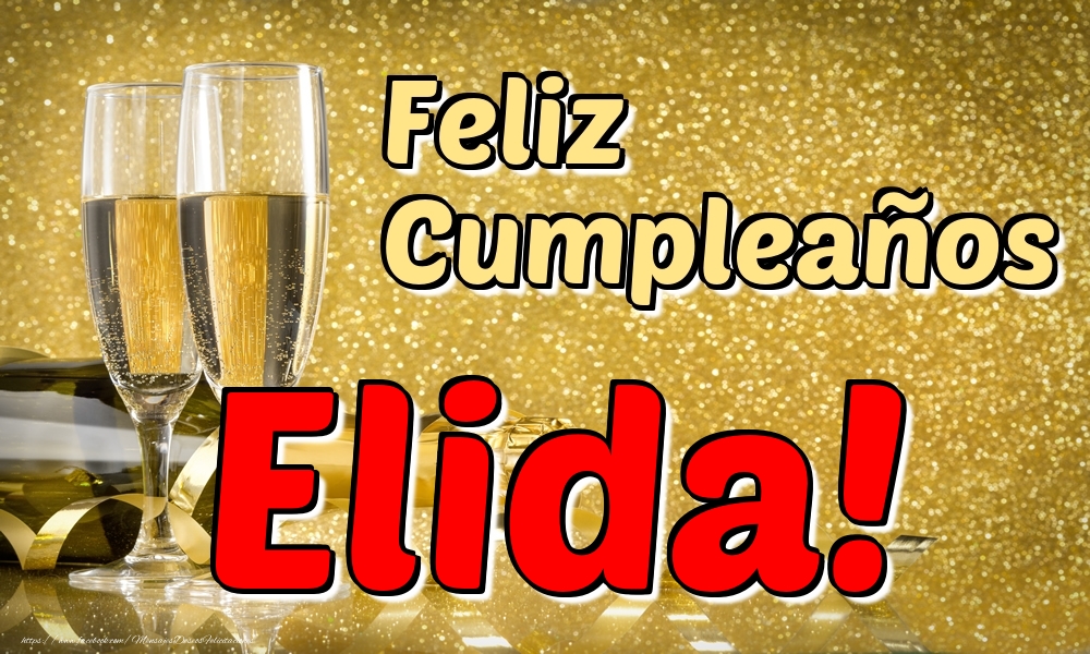 Felicitaciones de cumpleaños - Feliz Cumpleaños Elida!