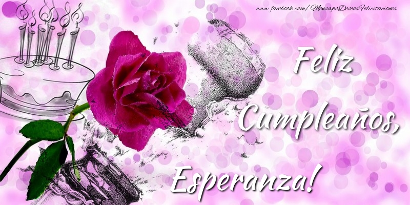 Felicitaciones de cumpleaños - Champán & Flores & Hombres & Mujers | Feliz Cumpleaños, Esperanza!