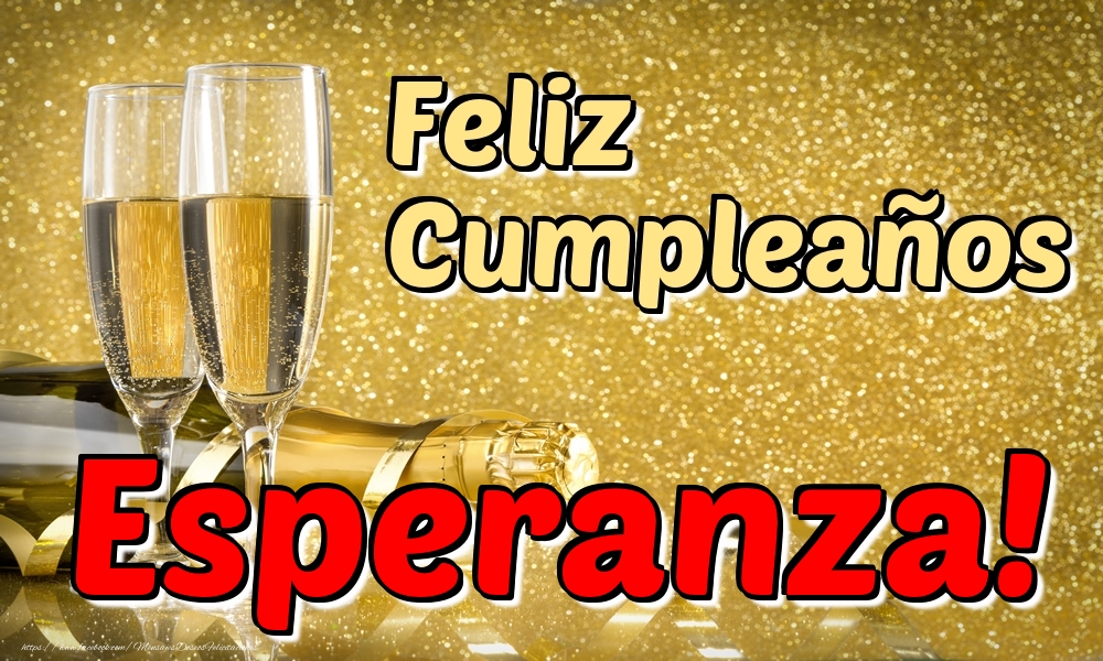 Felicitaciones de cumpleaños - Feliz Cumpleaños Esperanza!