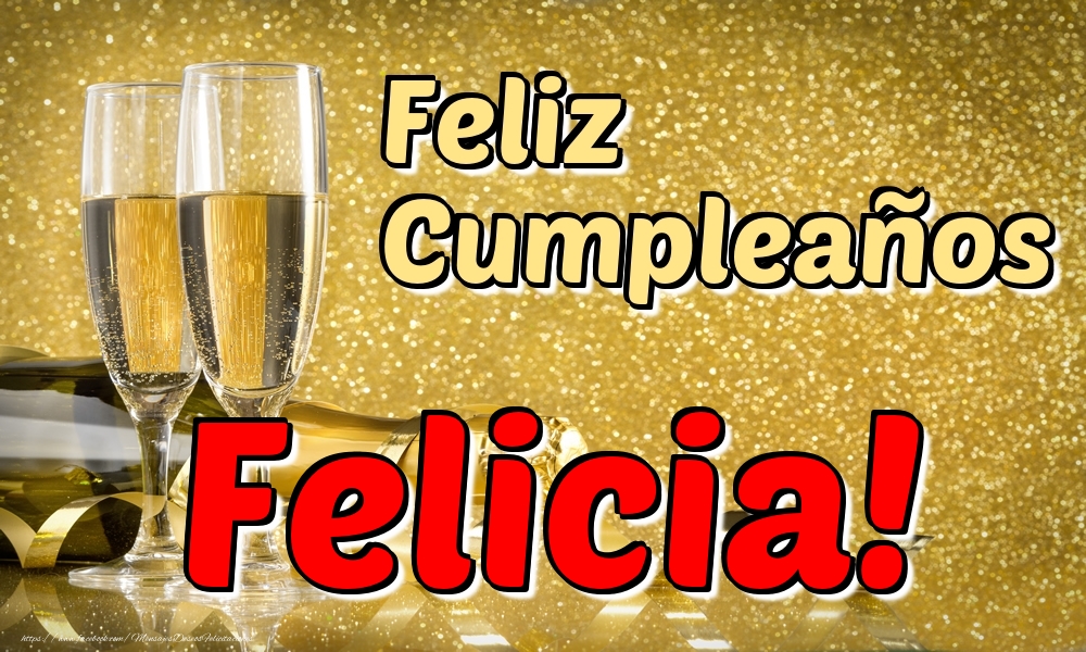 Felicitaciones de cumpleaños - Champán & Hombres | Feliz Cumpleaños Felicia!