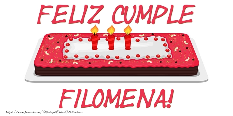 Felicitaciones de cumpleaños - Tartas | Feliz Cumple Filomena!