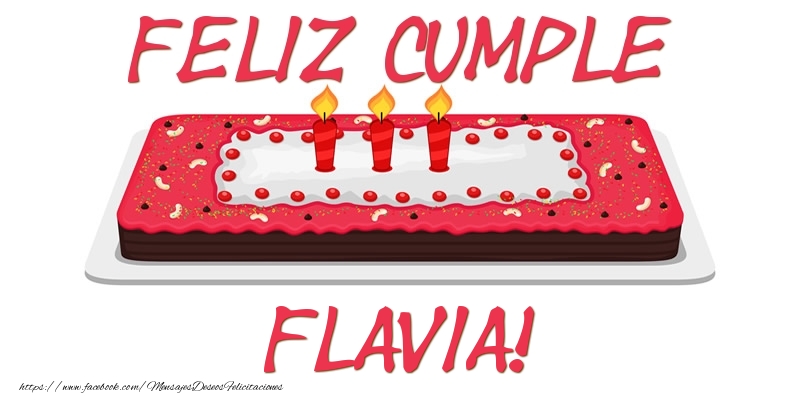 Felicitaciones de cumpleaños - Tartas | Feliz Cumple Flavia!