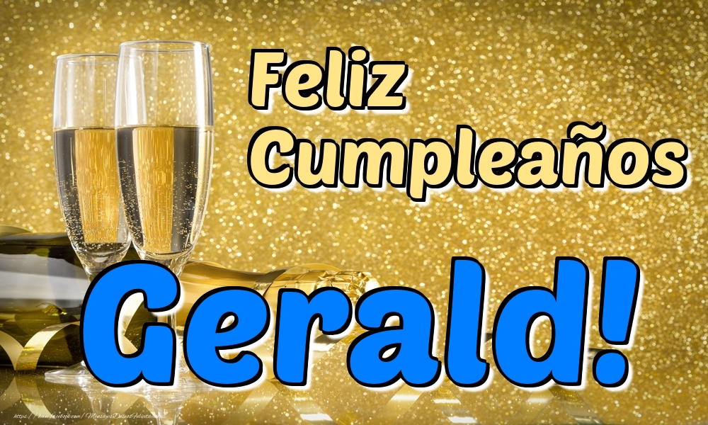 Felicitaciones de cumpleaños - Feliz Cumpleaños Gerald!