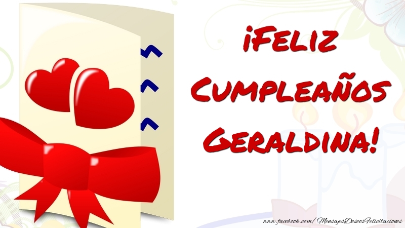 Felicitaciones de cumpleaños - ¡Feliz Cumpleaños Geraldina