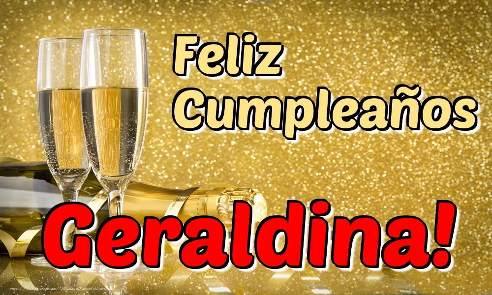 Felicitaciones de cumpleaños - Feliz Cumpleaños Geraldina!