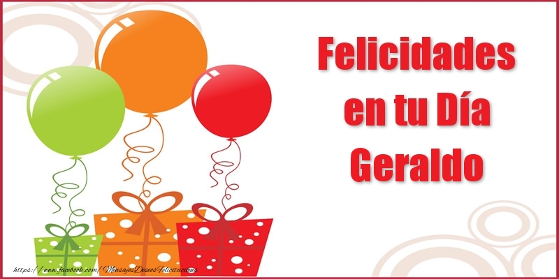 Felicitaciones de cumpleaños - Globos | Felicidades en tu Día Geraldo