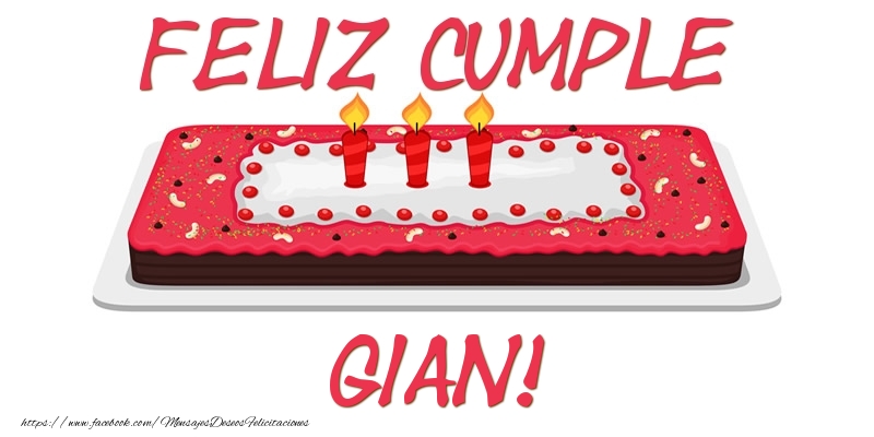 Felicitaciones de cumpleaños - Tartas | Feliz Cumple Gian!