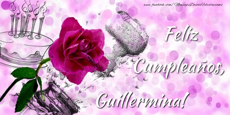 Felicitaciones de cumpleaños - Champán & Flores & Hombres & Mujers | Feliz Cumpleaños, Guillermina!
