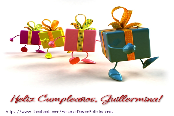 Felicitaciones de cumpleaños - Regalo | ¡Feliz cumpleaños, Guillermina!
