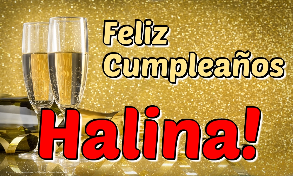 Felicitaciones de cumpleaños - Feliz Cumpleaños Halina!