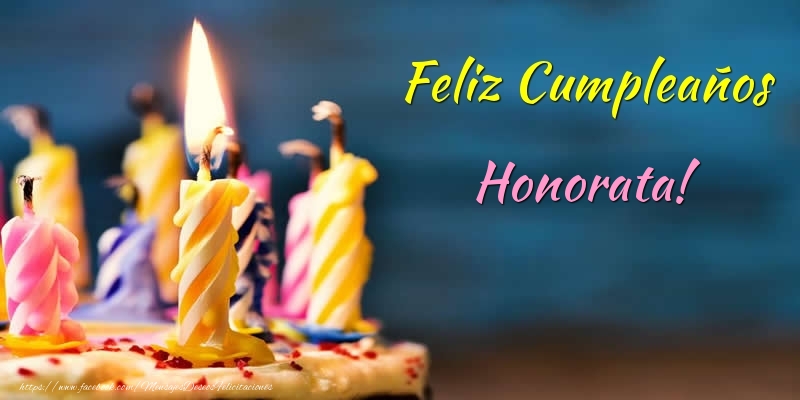 Felicitaciones de cumpleaños - Tartas & Vela | Feliz Cumpleaños Honorata!