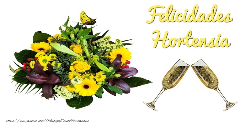 Felicitaciones de cumpleaños - Felicidades Hortensia