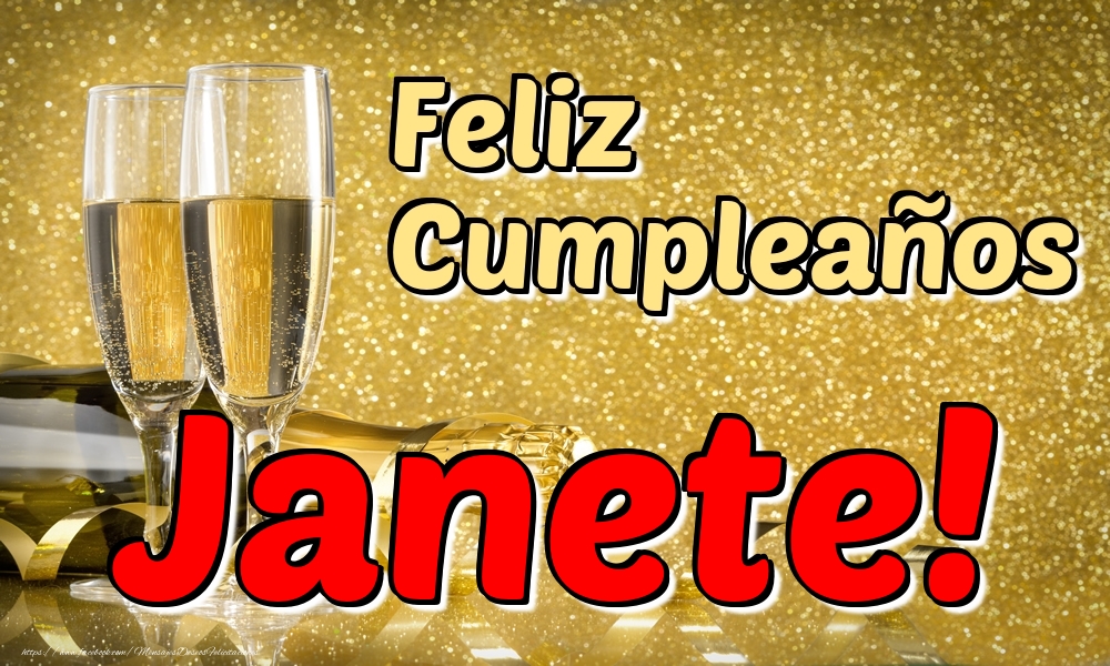 Felicitaciones de cumpleaños - Feliz Cumpleaños Janete!
