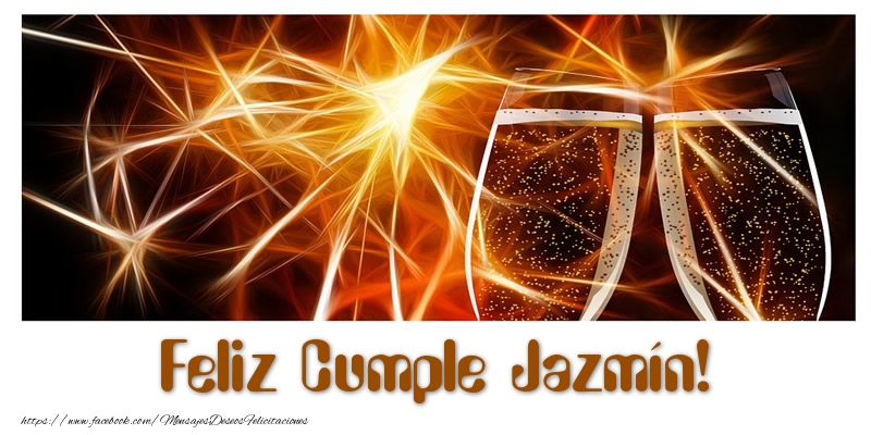 Felicitaciones de cumpleaños - Champán & Hombres | Feliz Cumple Jazmín!
